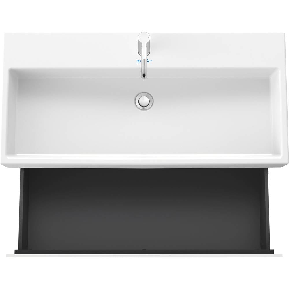 L-Cube Two Drawer Wall-Mount Vanity Unit Concrete Gray