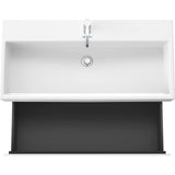 L-Cube Two Drawer Wall-Mount Vanity Unit Concrete Gray