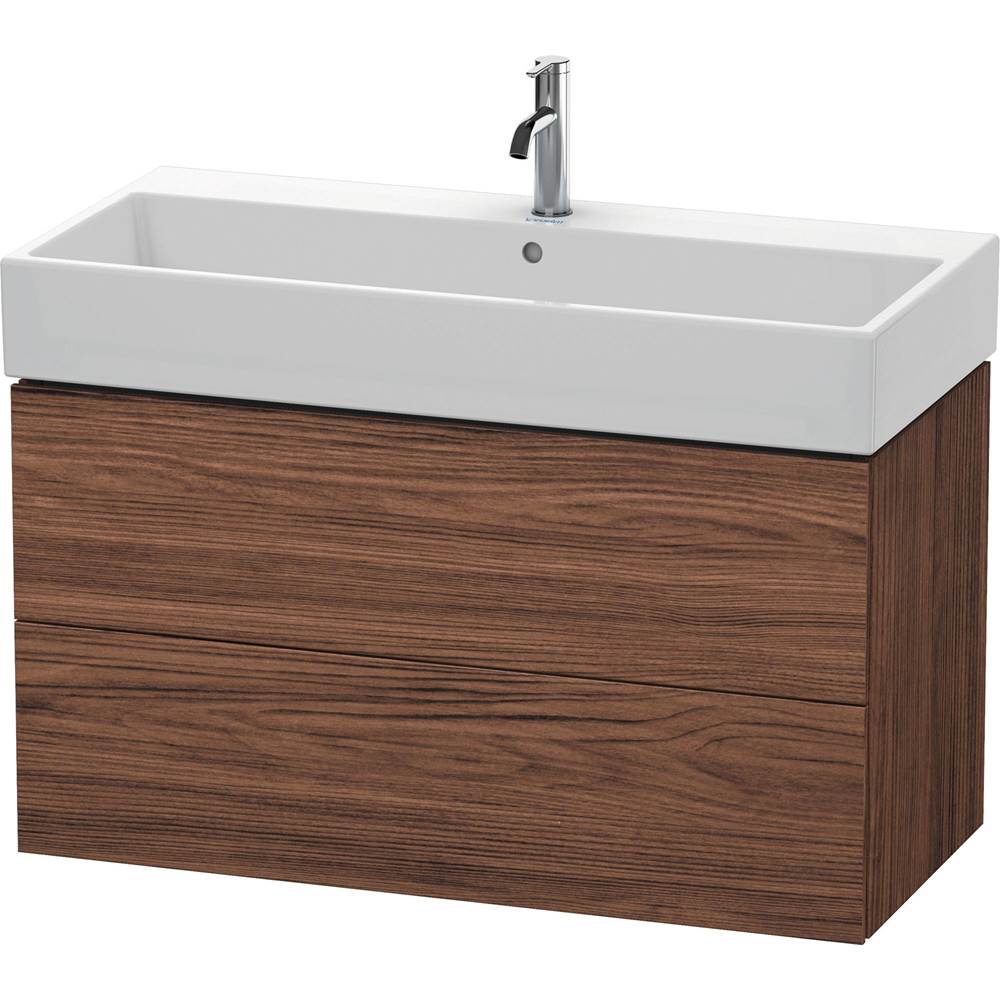Duravit - L-Cube Two Drawer Wall-Mount Vanity Unit Walnut Dark - Walnut Dark