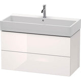 Duravit - L-Cube Two Drawer Wall-Mount Vanity Unit White - White High Gloss