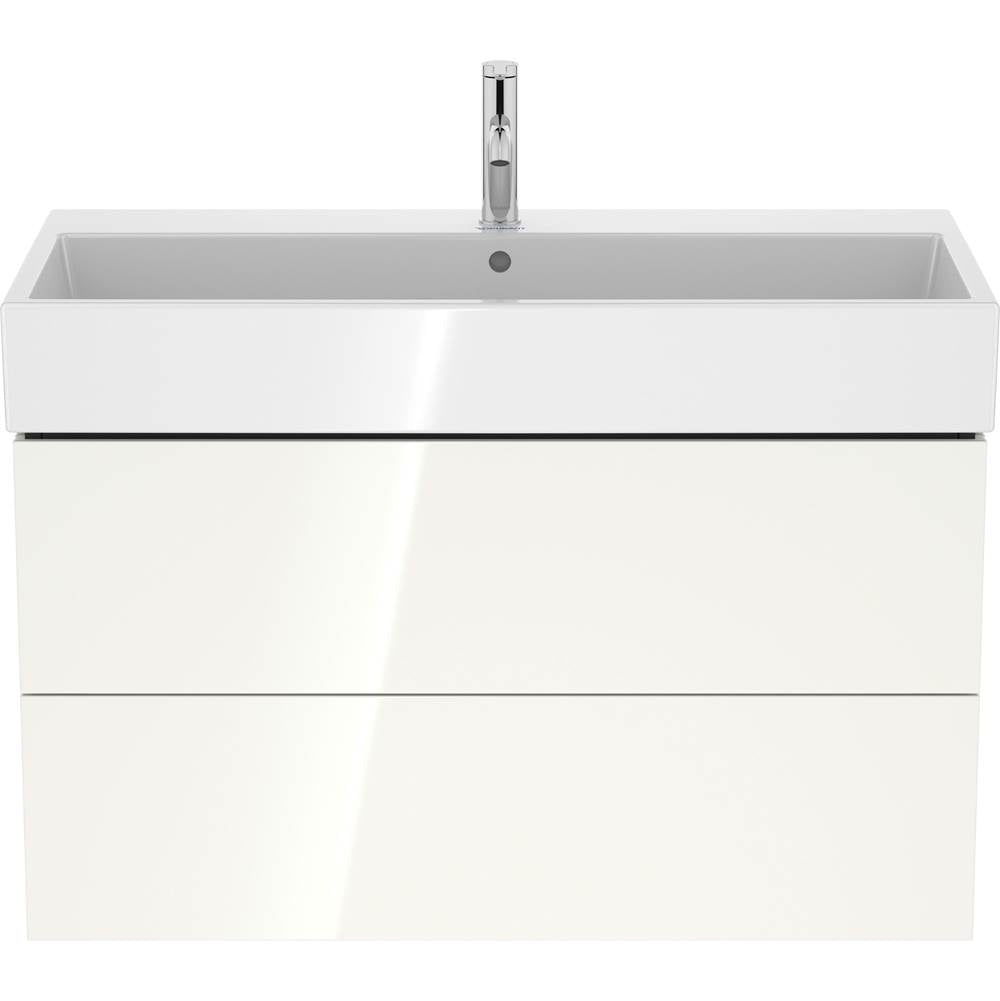 L-Cube Two Drawer Wall-Mount Vanity Unit Concrete Gray