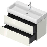 L-Cube Two Drawer Wall-Mount Vanity Unit Concrete Gray