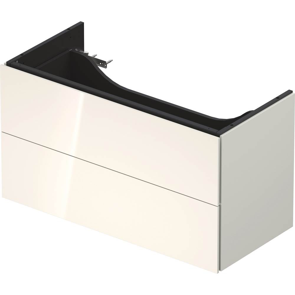 L-Cube Two Drawer Wall-Mount Vanity Unit Concrete Gray