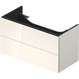 L-Cube Two Drawer Wall-Mount Vanity Unit Concrete Gray