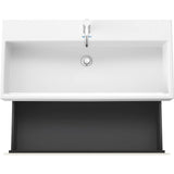 L-Cube Two Drawer Wall-Mount Vanity Unit Concrete Gray