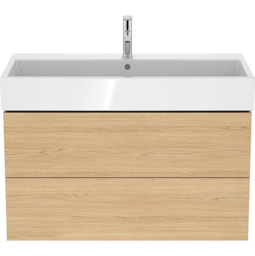 L-Cube Two Drawer Wall-Mount Vanity Unit Concrete Gray