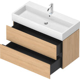 L-Cube Two Drawer Wall-Mount Vanity Unit Concrete Gray