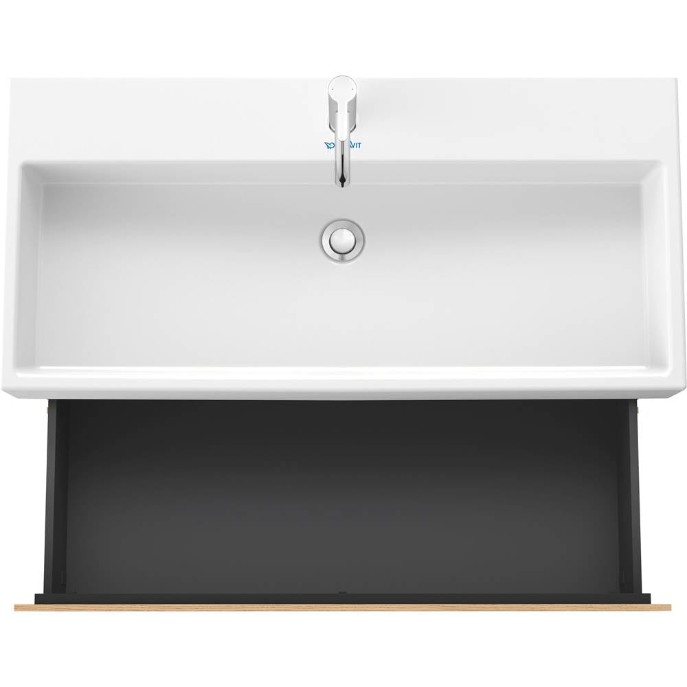 L-Cube Two Drawer Wall-Mount Vanity Unit Concrete Gray