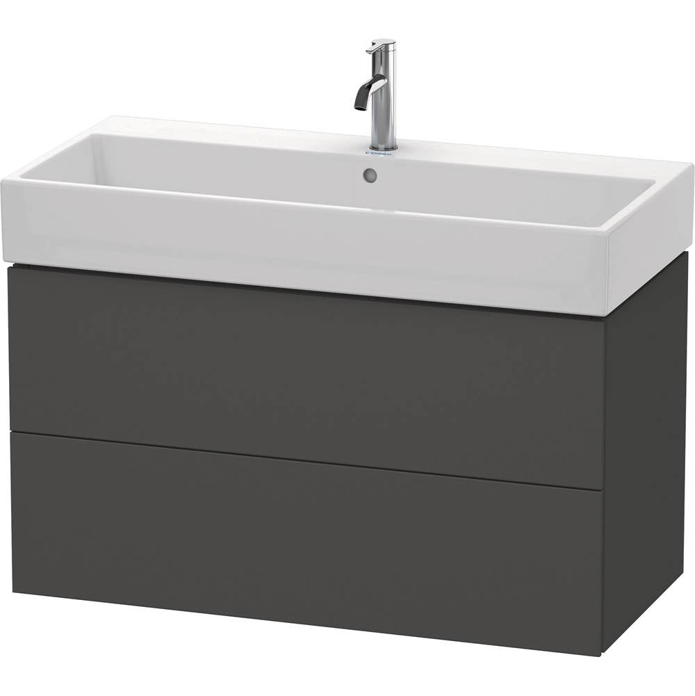 Duravit - L-Cube Two Drawer Wall-Mount Vanity Unit Graphite - Graphite Matte