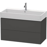 Duravit - L-Cube Two Drawer Wall-Mount Vanity Unit Graphite - Graphite Matte