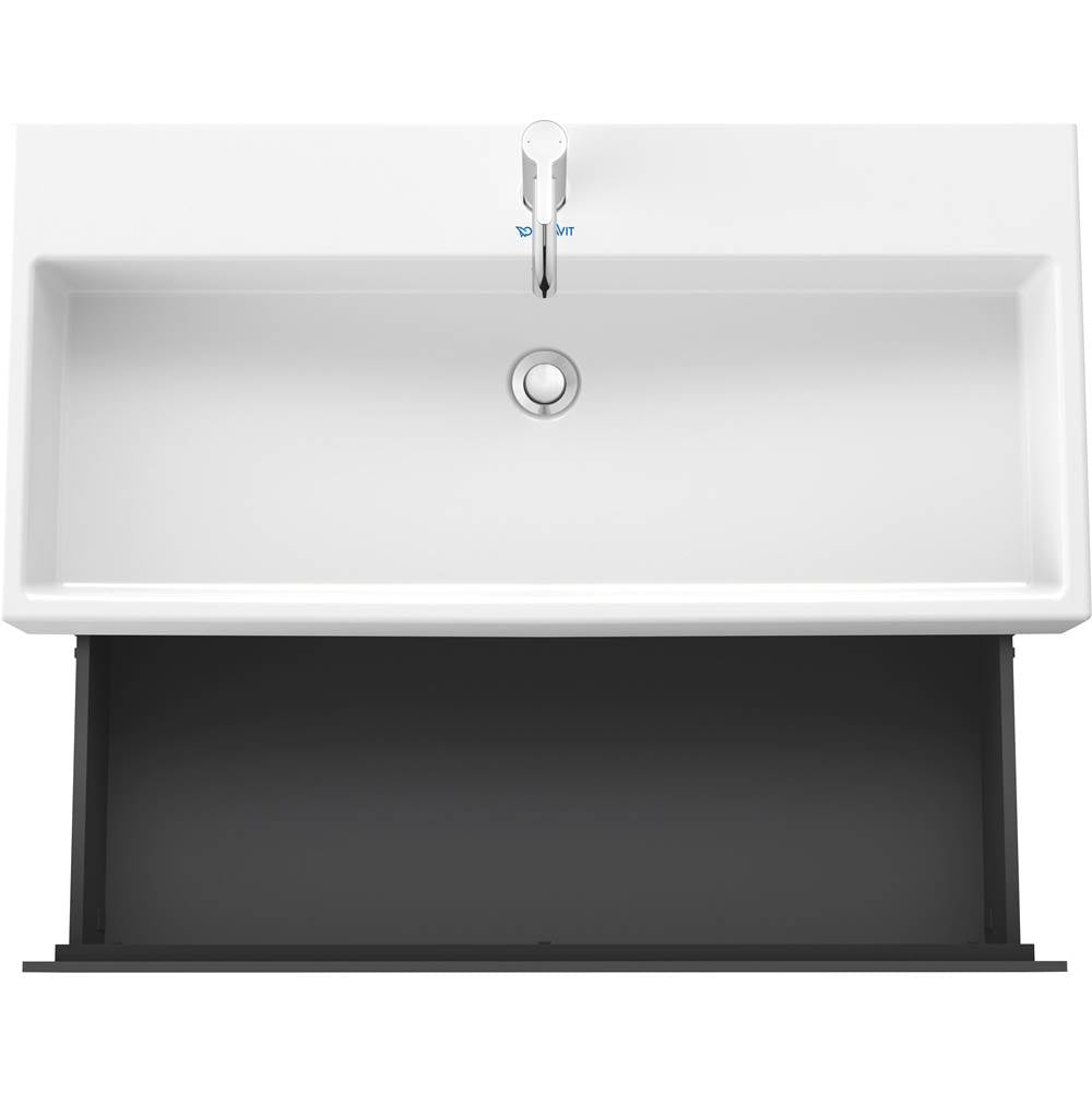 L-Cube Two Drawer Wall-Mount Vanity Unit Concrete Gray