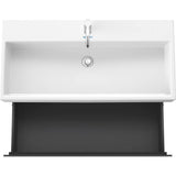 L-Cube Two Drawer Wall-Mount Vanity Unit Concrete Gray