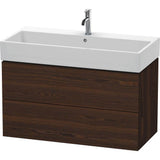 Duravit - L-Cube Two Drawer Wall-Mount Vanity Unit Walnut Brushed - Walnut Brushed