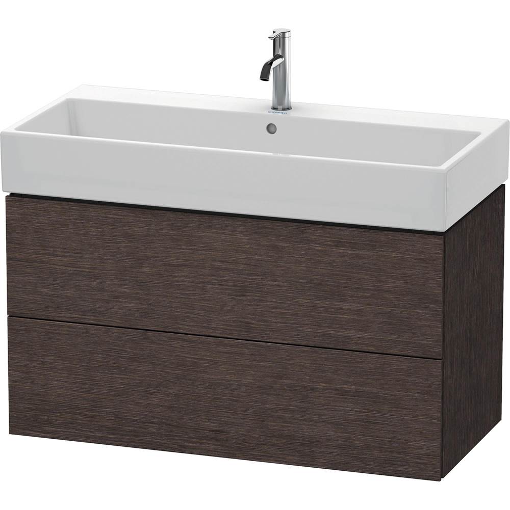 Duravit - L-Cube Two Drawer Wall-Mount Vanity Unit Dark Brushed Oak - Dark Brushed Oak