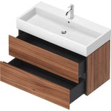 L-Cube Two Drawer Wall-Mount Vanity Unit Concrete Gray
