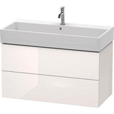 Duravit - L-Cube Two Drawer Wall-Mount Vanity Unit White - White High Gloss