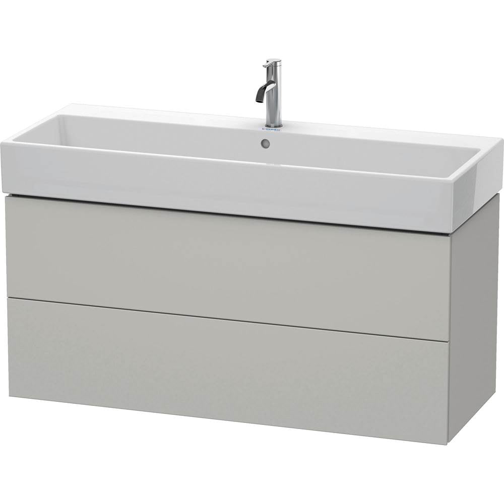Duravit - L-Cube Two Drawer Wall-Mount Vanity Unit Concrete Gray - Concrete Gray Matte