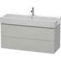Duravit - L-Cube Two Drawer Wall-Mount Vanity Unit Concrete Gray - Concrete Gray Matte