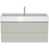 L-Cube Two Drawer Wall-Mount Vanity Unit Concrete Gray