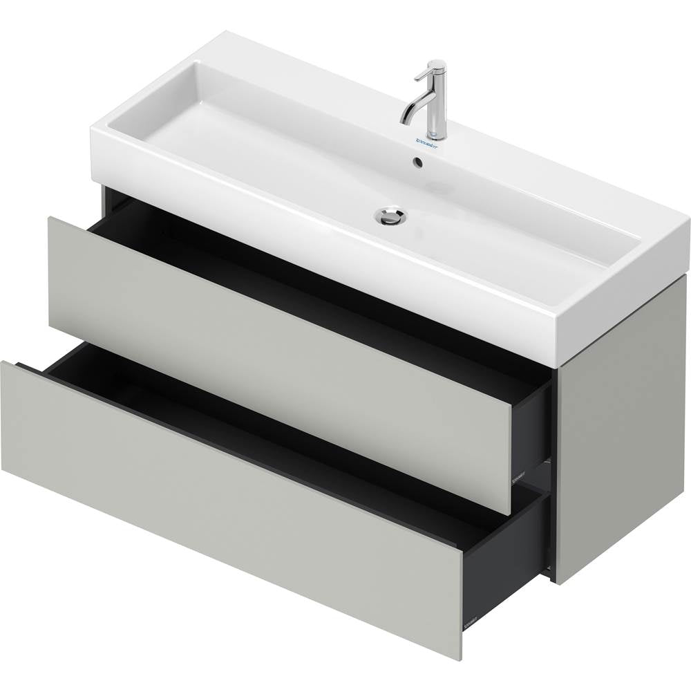 L-Cube Two Drawer Wall-Mount Vanity Unit Concrete Gray