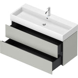 L-Cube Two Drawer Wall-Mount Vanity Unit Concrete Gray