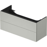 L-Cube Two Drawer Wall-Mount Vanity Unit Concrete Gray