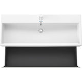 L-Cube Two Drawer Wall-Mount Vanity Unit Concrete Gray