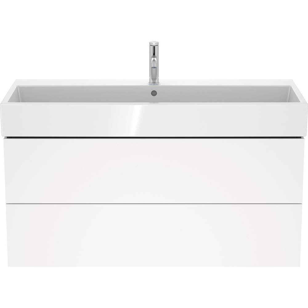 L-Cube Two Drawer Wall-Mount Vanity Unit Concrete Gray