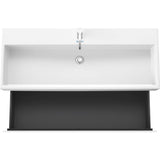 L-Cube Two Drawer Wall-Mount Vanity Unit Concrete Gray