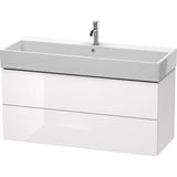 Duravit - L-Cube Two Drawer Wall-Mount Vanity Unit White - White High Gloss