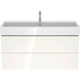 L-Cube Two Drawer Wall-Mount Vanity Unit Concrete Gray