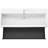 L-Cube Two Drawer Wall-Mount Vanity Unit Concrete Gray