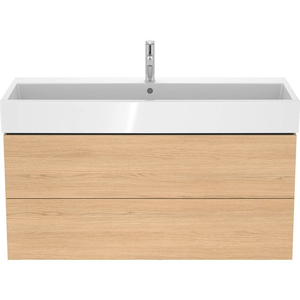 L-Cube Two Drawer Wall-Mount Vanity Unit Concrete Gray