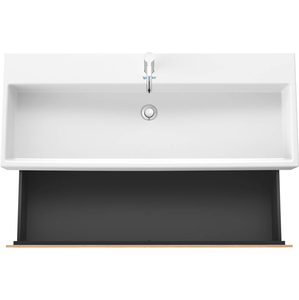 L-Cube Two Drawer Wall-Mount Vanity Unit Concrete Gray