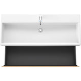 L-Cube Two Drawer Wall-Mount Vanity Unit Concrete Gray
