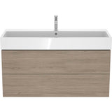 L-Cube Two Drawer Wall-Mount Vanity Unit Concrete Gray