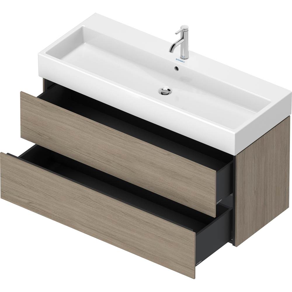L-Cube Two Drawer Wall-Mount Vanity Unit Concrete Gray