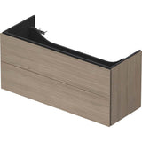 L-Cube Two Drawer Wall-Mount Vanity Unit Concrete Gray