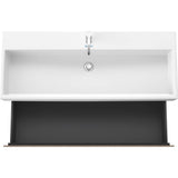 L-Cube Two Drawer Wall-Mount Vanity Unit Concrete Gray