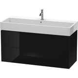 Duravit - L-Cube Two Drawer Wall-Mount Vanity Unit Black - Black High Gloss