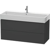 Duravit - L-Cube Two Drawer Wall-Mount Vanity Unit Graphite - Graphite Matte