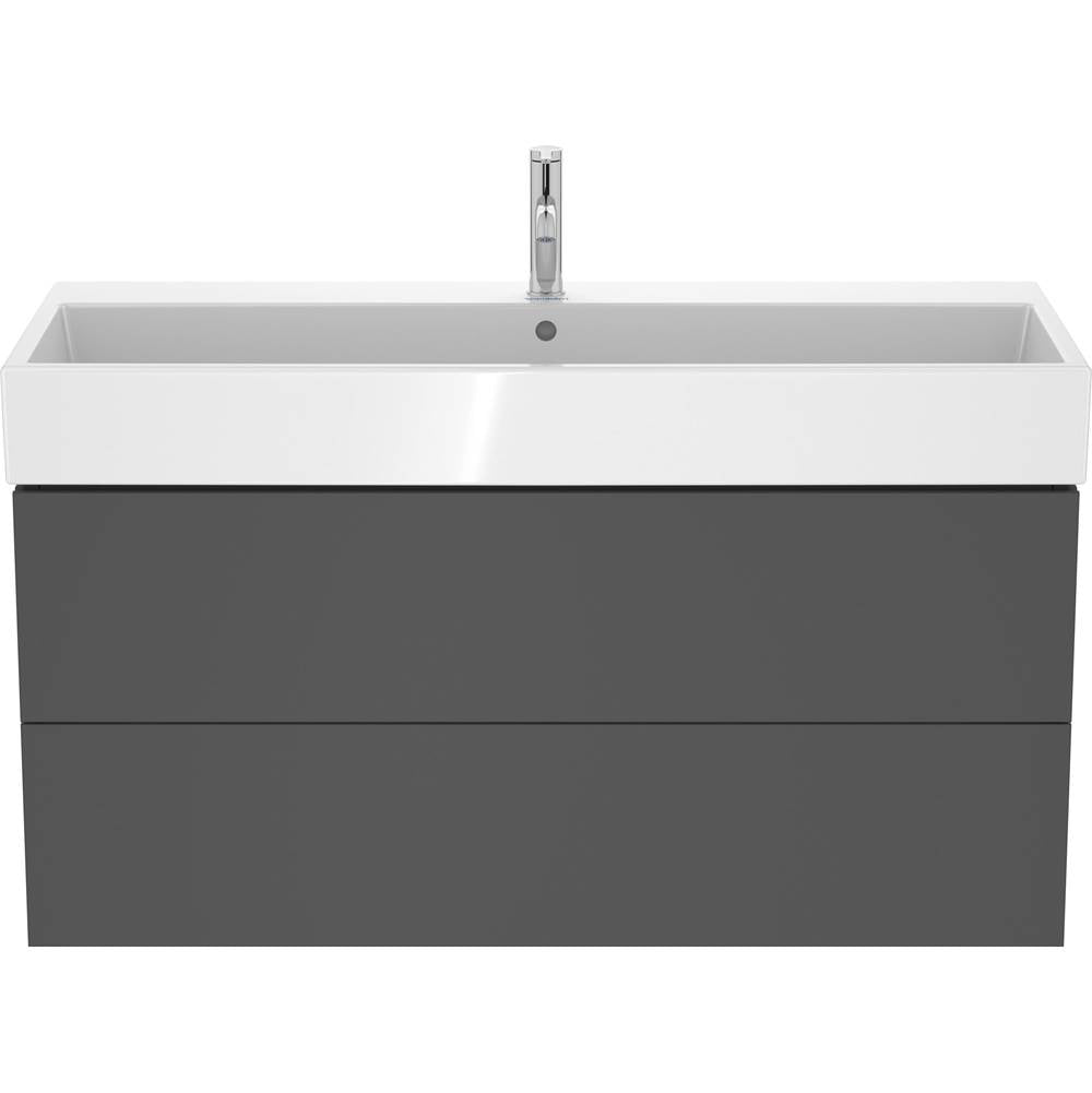 L-Cube Two Drawer Wall-Mount Vanity Unit Concrete Gray