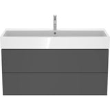L-Cube Two Drawer Wall-Mount Vanity Unit Concrete Gray