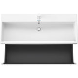 L-Cube Two Drawer Wall-Mount Vanity Unit Concrete Gray