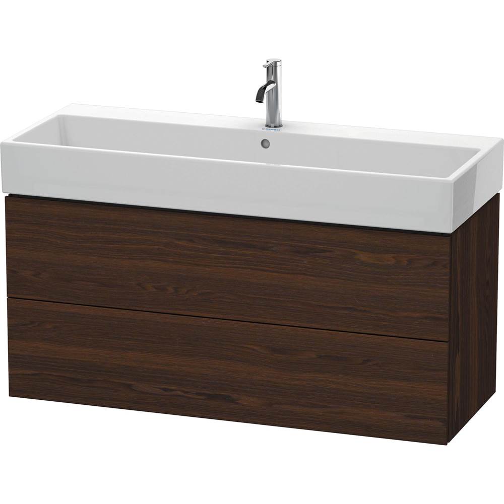 Duravit - L-Cube Two Drawer Wall-Mount Vanity Unit Walnut Brushed - Walnut Brushed