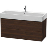 Duravit - L-Cube Two Drawer Wall-Mount Vanity Unit Walnut Brushed - Walnut Brushed