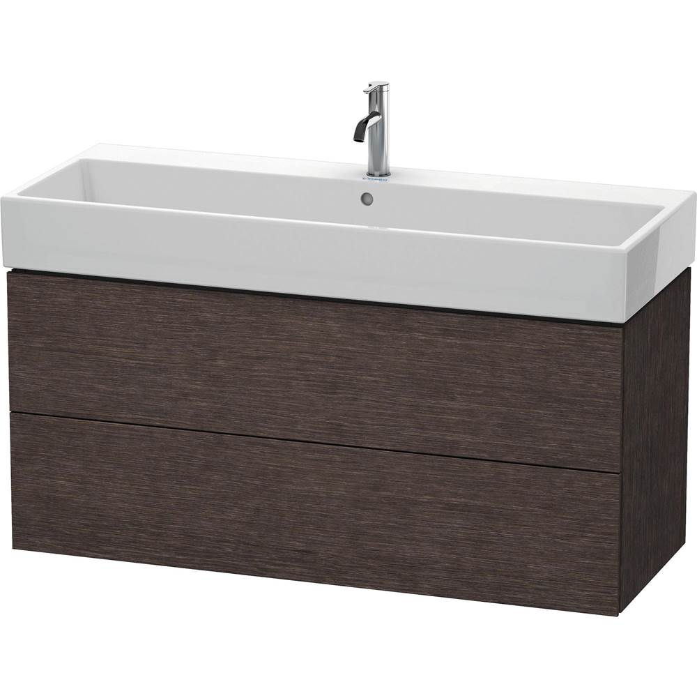 Duravit - L-Cube Two Drawer Wall-Mount Vanity Unit Dark Brushed Oak - Dark Brushed Oak