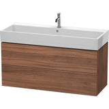 Duravit - L-Cube Two Drawer Wall-Mount Vanity Unit Walnut - Natural Walnut