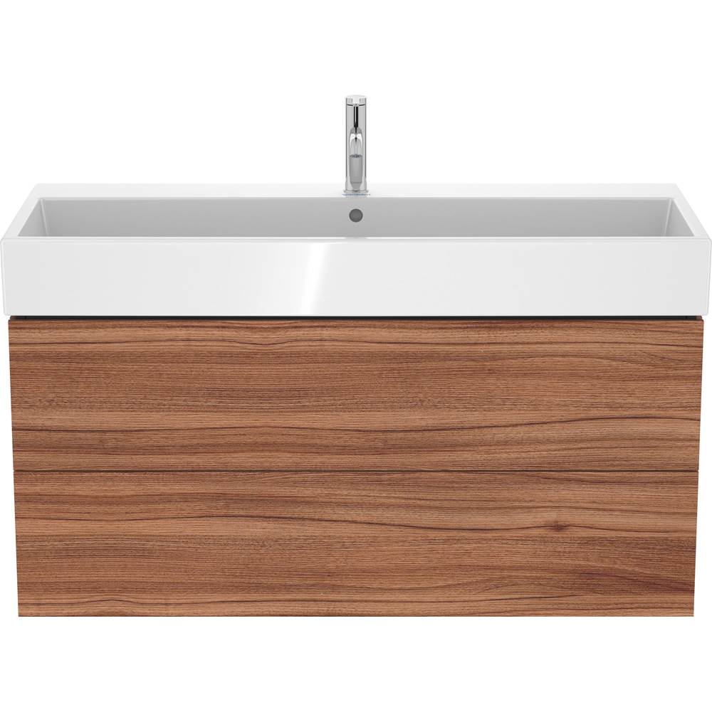 L-Cube Two Drawer Wall-Mount Vanity Unit Concrete Gray