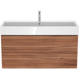 L-Cube Two Drawer Wall-Mount Vanity Unit Concrete Gray